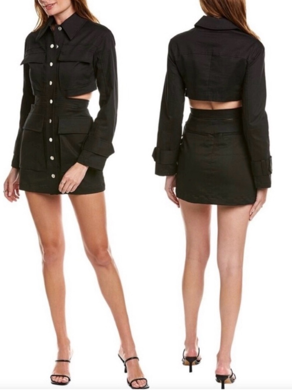 A.L.C. Wyatt Black Mini Dress Utility Style